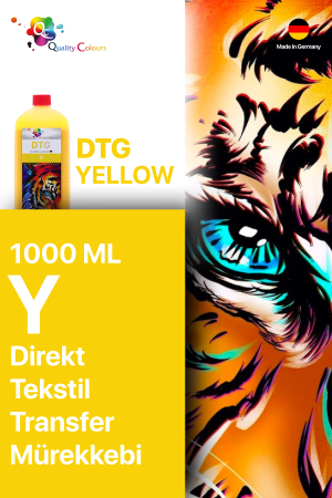 Qc Brother DTG Tekstil Baskı Mürekkebi Sarı 1000 ML - 2