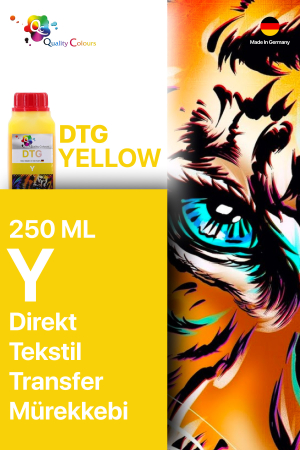 Qc Brother DTG Tekstil Baskı Mürekkebi Sarı 250 ML - 2