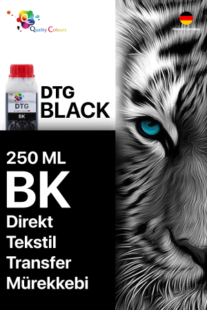 Qc Brother DTG Tekstil Baskı Mürekkebi Siyah 250 ML - 2