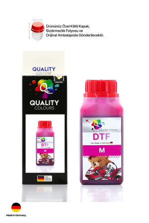 Qc Epson DTF Tekstil Baskı Mürekkebi Kırmızı 250 ML - 5