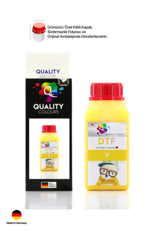 Qc Epson DTF Tekstil Baskı Mürekkebi Sarı 250 ML - 5