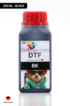 Qc Epson DTF Tekstil Baskı Mürekkebi Siyah 250 ML 