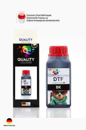 Qc Epson DTF Tekstil Baskı Mürekkebi Siyah 250 ML - 5