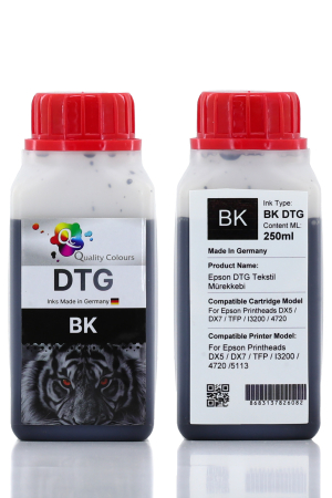 Qc Epson DTG Tekstil Baskı Mürekkebi Siyah 250 ML - 7