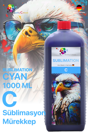 Qc Epson C Mavi 1000ml Süblimasyon Mürekkebi - 2