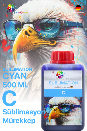 Qc Epson C Mavi 500ml Süblimasyon Mürekkebi - 2