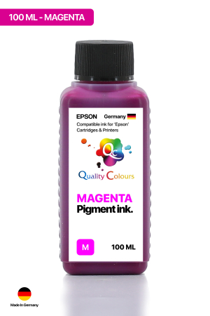 QC Epson Colorworks Macenta Pigment 100ml Etiket Mürekkebi 