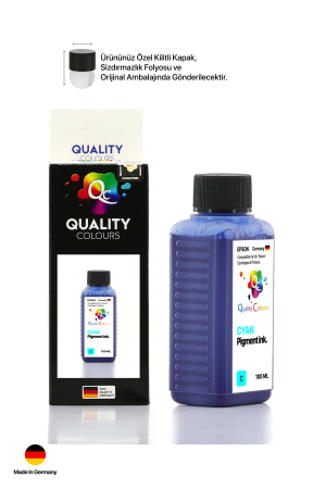 QC Epson Colorworks Mavi Pigment 100ml Etiket Mürekkebi - 4