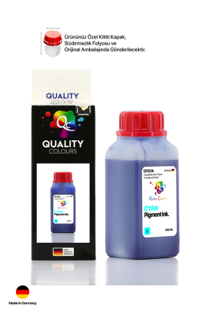 QC Epson Colorworks Mavi Pigment 250ml Etiket Mürekkebi - 4