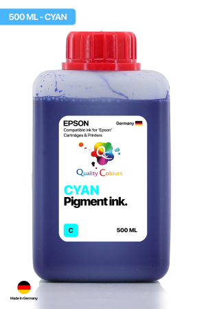 QC Epson Colorworks Mavi Pigment 500ml Etiket Mürekkebi 