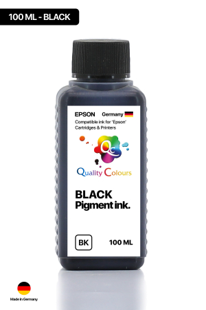 QC Epson Colorworks Siyah Pigment 100ml Etiket Mürekkebi 