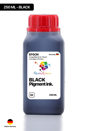 QC Epson Colorworks Siyah Pigment 250ml Etiket Mürekkebi 