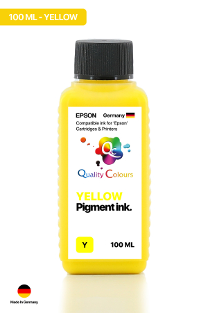 QC Epson Colorworks Sarı Pigment 100ml Etiket Mürekkebi 