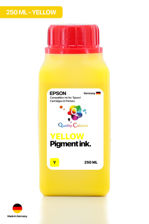 QC Epson Colorworks Sarı Pigment 250ml Etiket Mürekkebi - 1