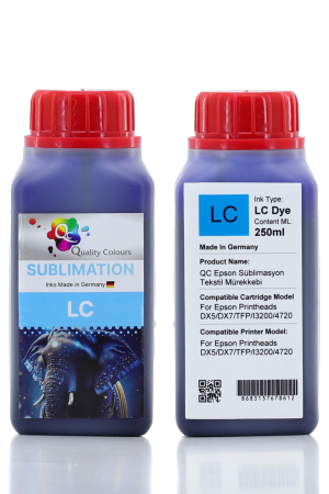 Qc Epson LC Açık Mavi 250ml Süblimasyon Mürekkebi - 7